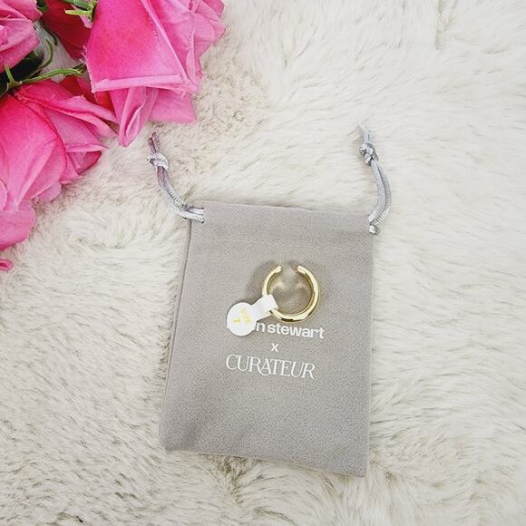 Loren Stewart Deux Open Stacked Double Band Ring - Size 7 - Gold Plated NWT - Picture 6 of 11